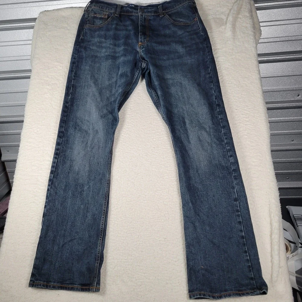 Wrangler Retro Slim Boot Jeans Mens 37x36 Medium Wash Denim 1077MWZTB